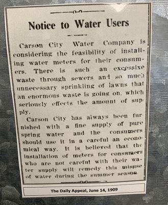 1909 Notice to Water Users