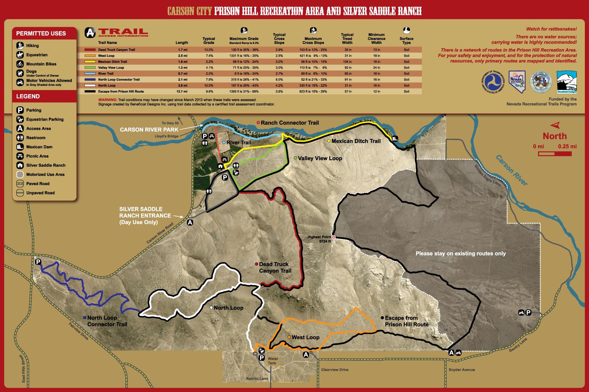 Prison Hill Trail System Map